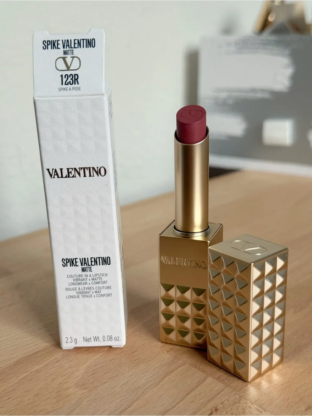 Valentino Spike Matte Lipstick - 123R Spike A Rose